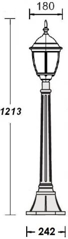 Наземный фонарь Oasis Light ARSENAL S 91207S Bl (220V, IP44)
