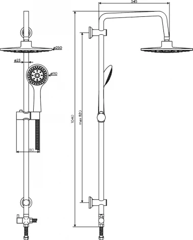 Душевой комплект Dorff Norma D0711010