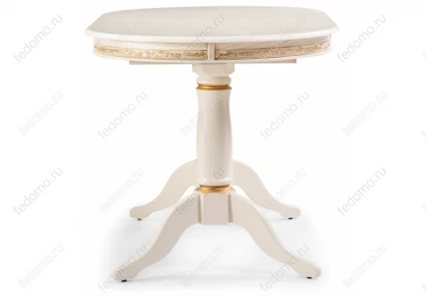 Деревянный стол Woodville Джил крем с золотой патиной 450820
