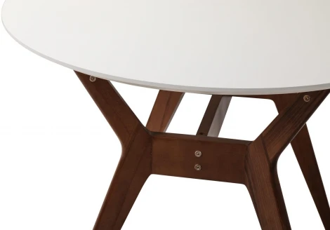 Стол R-Home Нарвик д.960 Белый Темный орех