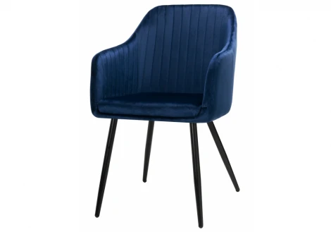 Обеденный стул на металлокаркасе Woodville Slam dark blue 11895