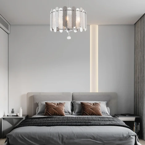 Подвесная люстра хрустальная на штанге Arte Milano Sorrento-3109 373109/5/350/390 CR (220V)