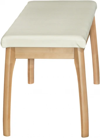 Скамья для прихожей мягкая, экокожа крем, каркас бук от фабрики Mebelik