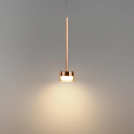 Подвесной светильник Odeon Light Laslo 7152/10L медь/янтарное стекло/металл IP20 LED 10W 3000K 220V