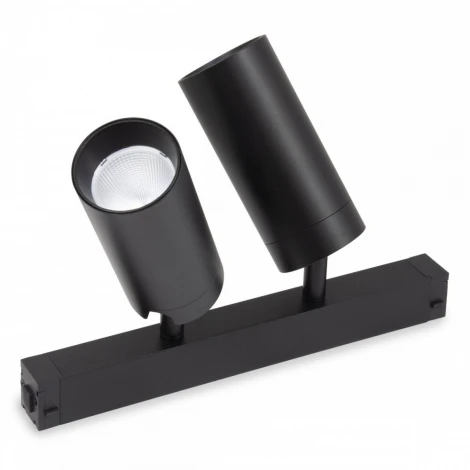 Трековый светильник однофазный светодиодный 220V 2X10W AM Group PLAIN CYLINDER AM590 2X10W 4000K BK