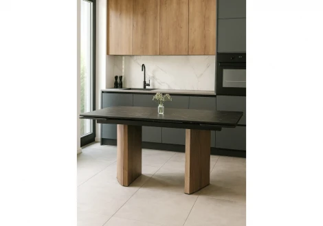 Кухонный стол Woodville Монерон 180(240)x90 shakespeare black / орех кантри