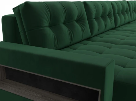 Диван п-образный с полками Лига-053 НПБ МегаЛонг Лига Диванов (Велюр) арт.129006