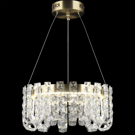 Подвесная люстра хрустальная светодиодная Reluce 02601-0.4-80W LED COP+CH (220V, на тросе)