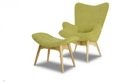 Банкетка DС-917F цвет оливковый YR2214-12 ноги ясень-01