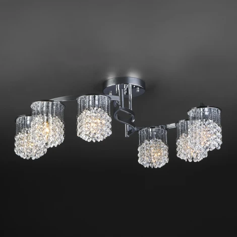 Потолочная люстра Eurosvet 3222 3222/6 хром Strotskis