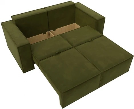 Диван прямой Куба мини (Зеленый/Микровельвет) Лига Диванов арт.121880