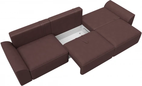 Диван прямой Лига-048 НПБ Лонг Лига Диванов (Замша) арт.128260