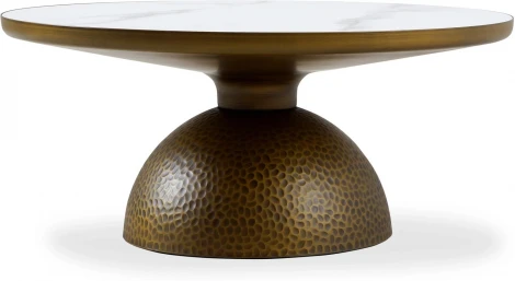 Столик журнальный Macos major (Керамика/Белый,Золотой) ОГОГО Обстановочка! арт.888824