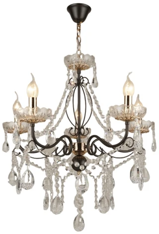 Подвесная люстра PL1N PP5528-5 BK+GD 000030002 Мелодия Света