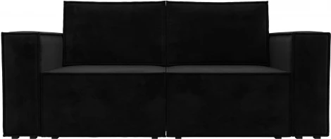 Диван прямой Куба мини (Черный/Велюр) Лига Диванов арт.121876