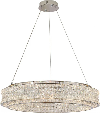 Подвесной светильник хрустальный светодиодный Newport 8510 8510/80 chrome (220V, на тросе)