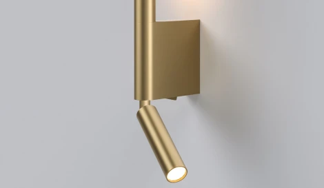Настенный светильник светодиодный для чтения Elektrostandard Sarca 40111/LED латунь a066400 (220V, выключатель, круглые)