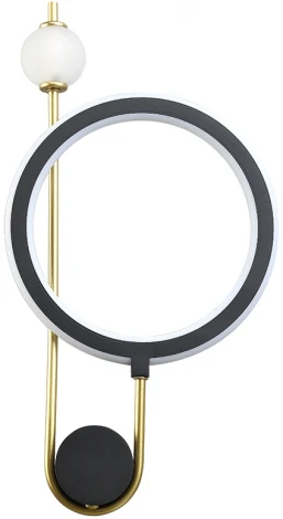 Бра CORIDA AP25W LED BLACK/GOLD Crystal Lux (220V, шар, кольцо)