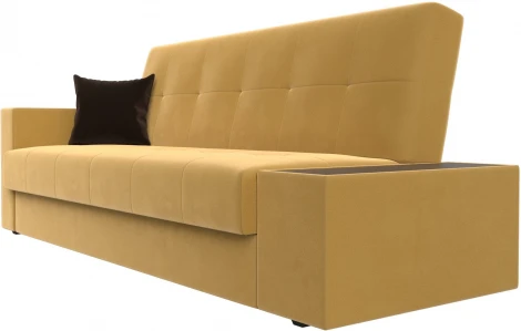 Диван-книжка Лига-020 стол справа (Желтый,Коричневый/Микровельвет) Лига Диванов арт.118495