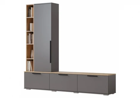 ТВ-тумба Филеста графит / дуб вотан 664893