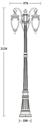 Наземный фонарь Oasis Light VERONA 86209B Gb