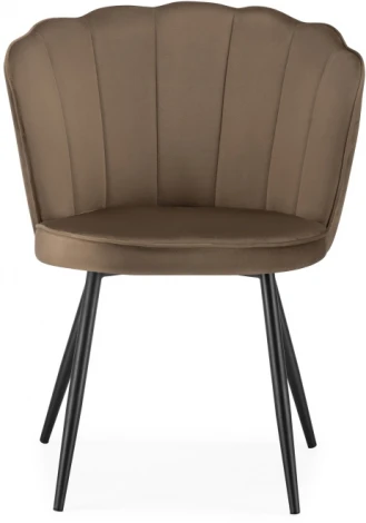 Стул Woodville на металлокаркасе Coral сappuccino / black 15585