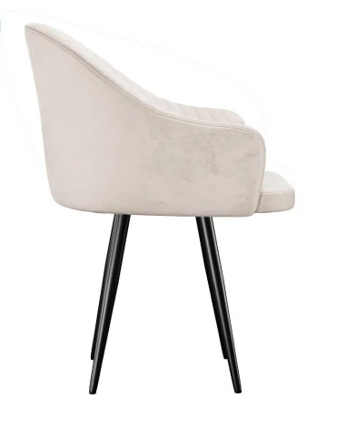 Стул DikLine 439 поворотный, C103 крем, ножки черные арт.00-00073873