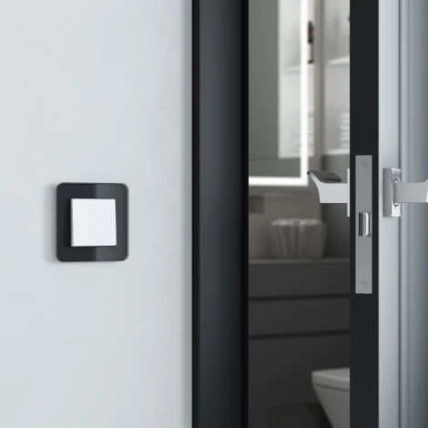 Рамка на 1 пост (черный, стекло) Werkel W0012448 (a063819)