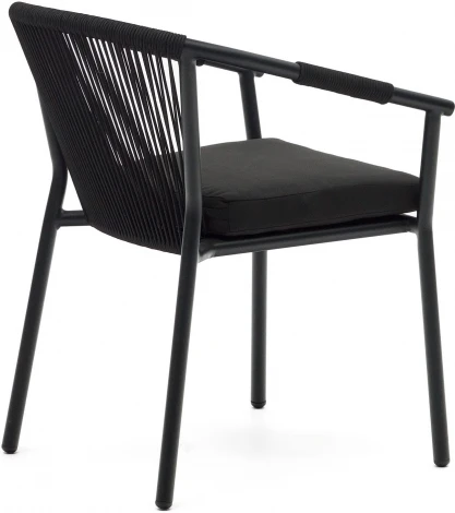 Xelida Садовый стул из алюминия и черного шнура La Forma (ex Julia Grup) арт.157315