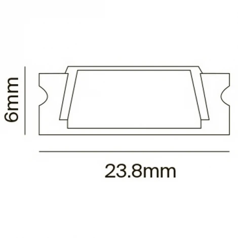 Алюминиевый профиль встраиваемый 30x6 Maytoni Led Strip ALM003S-2M