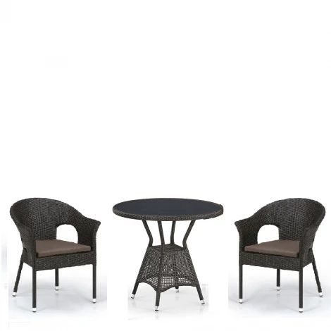 Комплект плетеной мебели T707ANS/Y79-W53 Brown (2+1) Afina