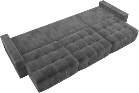 Диван прямой с полками Лига-053 НПБ Лонг Лига Диванов (Велюр) арт.128925