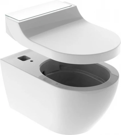 Унитаз подвесной Geberit AquaClean tuma comfort панель белое стекло