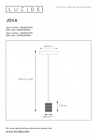 Подвесной светильник Jova 08426/01/02 (220V, на проводе)