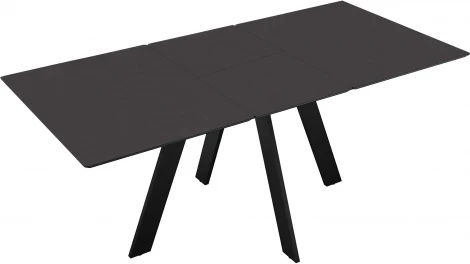 Стол DikLine DKD120, керамика 120(160)х80, мрамор бронза матовый, опоры черные (2 уп.) арт.00-00076075