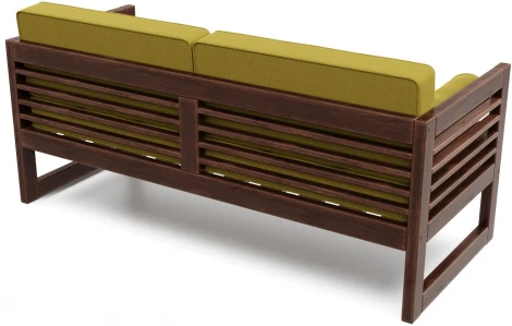 Диван Arsko прямой Сега Б орех рогожка горчичная