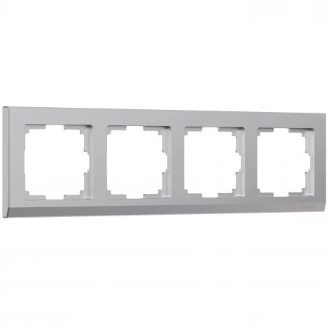 Рамка на 4 поста Stark (серебряный) Werkel W0041806 (a050912)