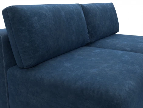Диван угловой модульный Лига-060 НПБ угол универсальный (ЛДСП,Брус,Фанера/Пластик/Велюр/Синий) Лига Диванов 129510