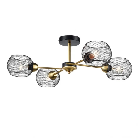 Потолочная люстра на штанге Lumion Tunara 8247/4C черный/бронза, металл Е27 4*60W 220V