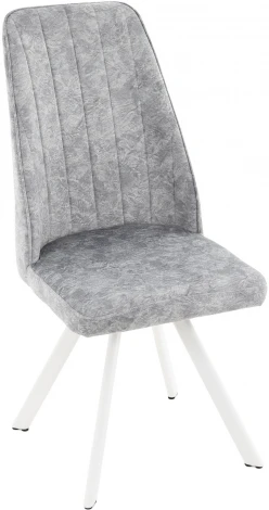 Стул Сильвио, Белый муар/Диджитал силвер, Аврора