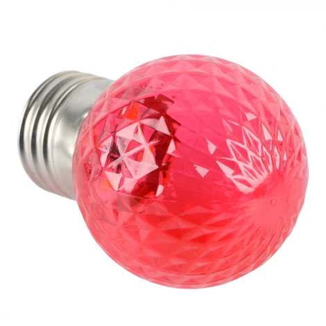 Лампа светодиодная Feron LB-385 52164 шарик красный прозрачный E27 1W 230V