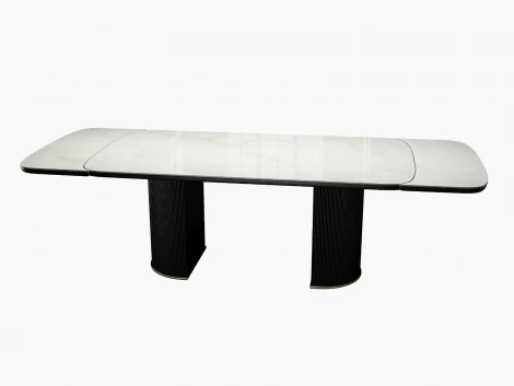 Стол DikLine EKP205 керамика К20 глянец, опоры МДФ черные/золото (2 уп.) 00-00082580