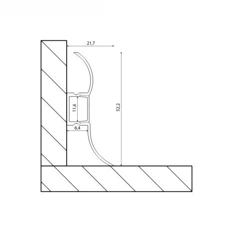 Профиль для светодиодной ленты ARC-5319PL SWG