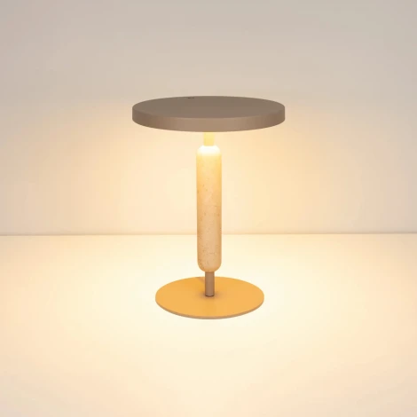 Настольная лампа SP-ALYSS-TAB-R22.5x30-5W Warm3200-MIX (BG-BG, 110 deg, 230V) (Arlight, IP20, Мрамор) 061706