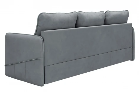 Диван тканевый угловой серый, угол левый D1 Слим AAA41521002 Velutto 12