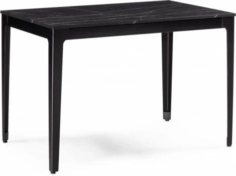 Деревянный стол Айленд 110 (Деревянный стол Айленд 110(155)х68х76 камень пьетра гриджиа черный / черный) Woodville арт.584300