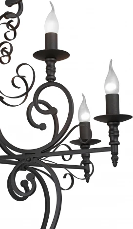 Подвесная люстра большая Vitaluce V1873-1/9, 9xE14 макс. 40Вт (220V, на цепи, свеча)