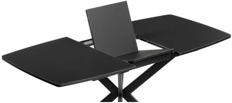 Стеклянный стол Woodville Палу 130(170)х80х76 черный 528469