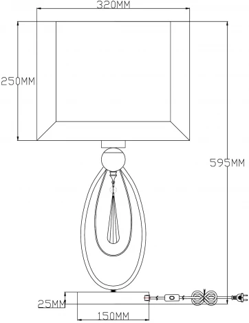 Интерьерная настольная лампа Moderli Dark V2582-1T (220V, выключатель)