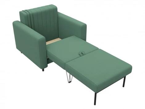 Кресло Лига-070 (ЛДСП,Брус,Фанера/Дерево/Рогожка/Зеленый) Лига Диванов 132546